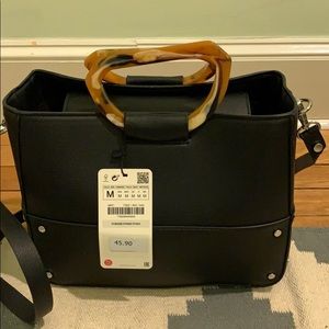 NWT- black Zara bag
